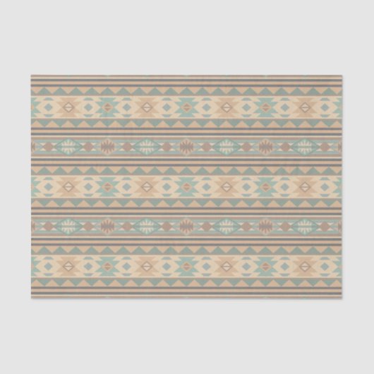 Southwest Design Green Brown Tan Tissuepapier (Voorkant)