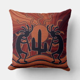 Southwest Design Kokopelli Desert Sun Cactus Kussen