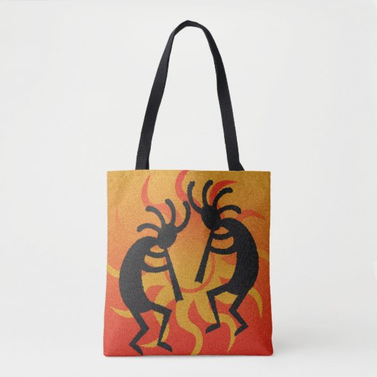Southwest Design Kokopelli Tribal Sun Tote Bag (Voorkant)