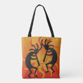 Southwest Design Kokopelli Tribal Sun Tote Bag (Achterkant)