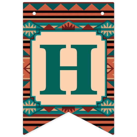 Southwest Design Pattern Happy Birthday Vlaggetjes (Tweede vlag)