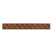 Southwest Design Red Black Gold Tribal Patroon Grosgrain Lint (Voorkant)