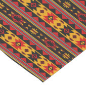 Southwest Design Red Black Gold Tribal Patroon Medium Tafelloper (Hoek)