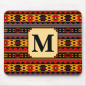 Southwest Design Red Black Gold Tribal Patroon Muismat (Voorkant)