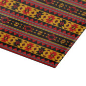 Southwest Design Red Black Gold Tribal Patroon Snijplank (Hoek)