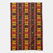 Southwest Design Red Black Gold Tribal Patroon Theedoek (Verticaal)