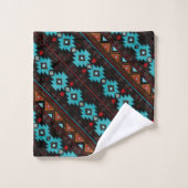 Southwest Design Turquoise, Browns, Reds op een Bad Handdoek (Wasdoekje)
