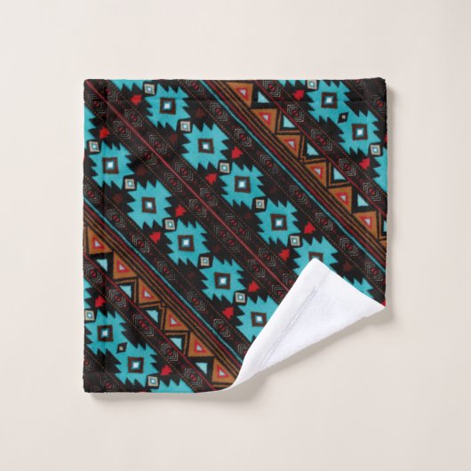 Southwest Design Turquoise, Browns, Reds op een Bad Handdoek (Wasdoekje)