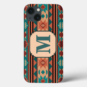 Southwest Design Turquoise Terracotta Monogram Case-Mate iPhone Case