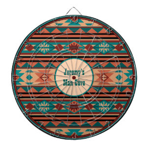 Southwest Design Turquoise Terracotta Monogram Dartbord
