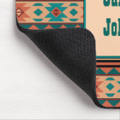 Southwest Design Turquoise Terracotta Monogram Muismat (Hoek)