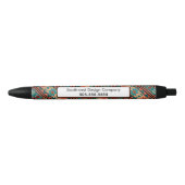 Southwest Design Turquoise Terracotta Monogram Zwarte Inkt Pen (Voorkant)