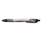 Southwest Design Turquoise Terracotta Monogram Zwarte Inkt Pen (Bodem)