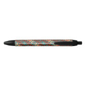 Southwest Design Turquoise Terracotta Monogram Zwarte Inkt Pen (Achterkant)
