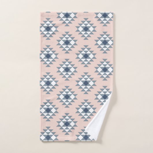Southwest Diamond Pattern Blush Gray Bad Handdoek (Handdoek)