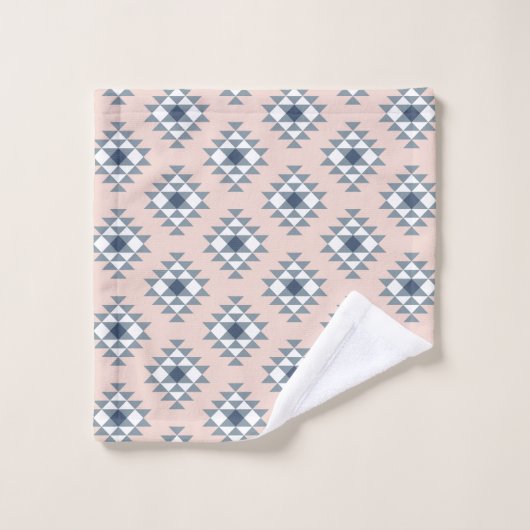 Southwest Diamond Pattern Blush Gray Bad Handdoek (Wasdoekje)