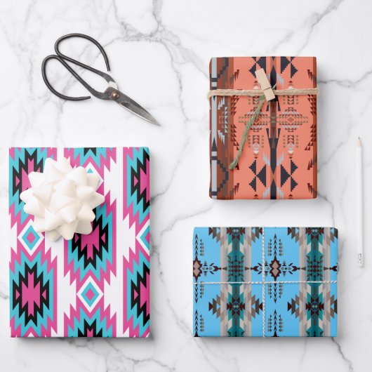 Southwest Dreams: een geometrische beeldweergave Inpakpapier Vel (Voorkant)