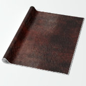Southwest Faux Brown Leather Koeienhuid Cadeaupapier (Uitgerold)