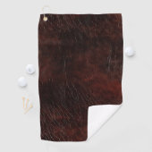 Southwest Faux Brown Leather Koeienhuid Golfhanddoek (Insitu)