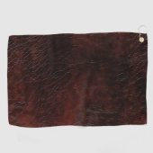 Southwest Faux Brown Leather Koeienhuid Golfhanddoek (Horizontaal)