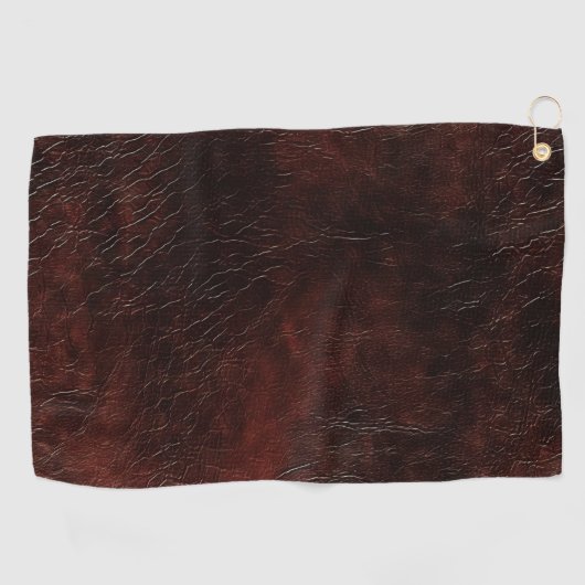Southwest Faux Brown Leather Koeienhuid Golfhanddoek (Horizontaal)