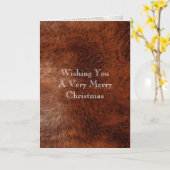 Southwest Faux Brown Leather Koeienhuid Kaart (Gele Bloem)