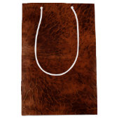 Southwest Faux Brown Leather Koeienhuid Medium Cadeauzakje (Voorkant)