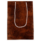 Southwest Faux Brown Leather Koeienhuid Medium Cadeauzakje (Achterkant)