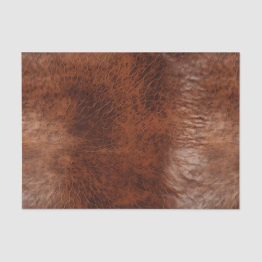 Southwest Faux Brown Leather Koeienhuid Tissuepapier (Voorkant)