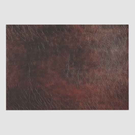 Southwest Faux Brown Leather Koeienhuid Tissuepapier (Voorkant)