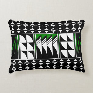 Southwest Feather Blessing in Green Accent Kussen
