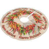 Southwest Festive Chile Ristra Wreath Personalized Kerstboom Rok (Gekanteld)