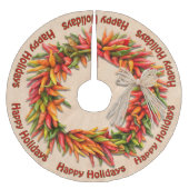 Southwest Festive Chile Ristra Wreath Personalized Kerstboom Rok (Voorkant)