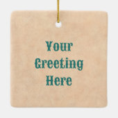 Southwest Festive Chile Wreath Personalized Keramisch Ornament (Achterkant)