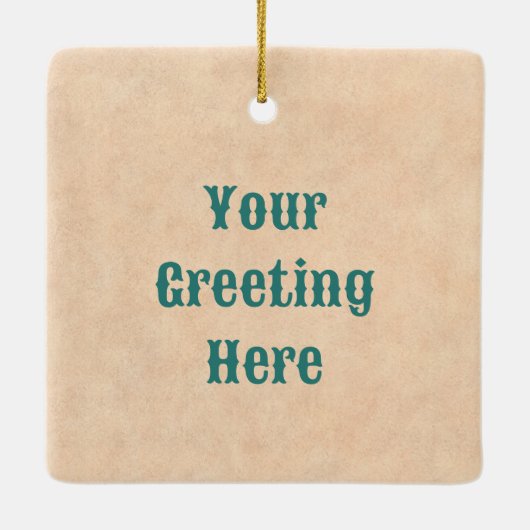 Southwest Festive Chile Wreath Personalized Keramisch Ornament (Achterkant)