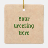 Southwest Festive Chile Wreath Window Personalized Keramisch Ornament (Achterkant)