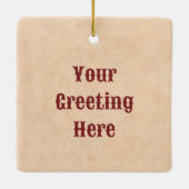 Southwest Festive Chile Wreath Window Personalized Keramisch Ornament (Achterkant)