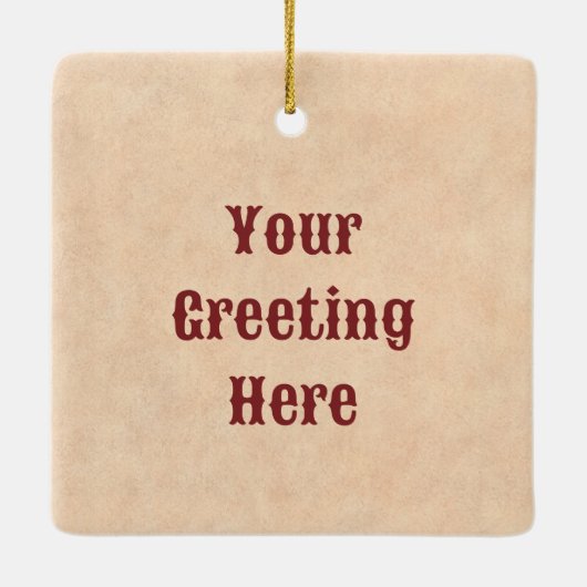 Southwest Festive Chile Wreath Window Personalized Keramisch Ornament (Achterkant)