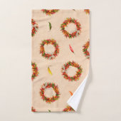 Southwest Festive Colorful Chile Peppers Wreath  Bad Handdoek (Handdoek)