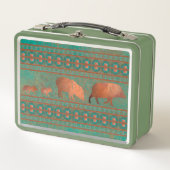 Southwest Fun Javelina Familie Koper Blauwgroen (Voorkant)