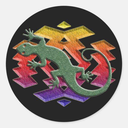 Southwest Gecko Dark Stickers (Voorkant)