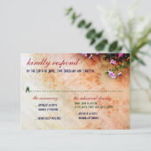 Southwest-geïnspireerde bruiloft & repetitie RSVP (Staand voorkant)