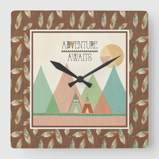 Southwest Geo III | avontuurtijd Vierkante Klok (Voorkant)