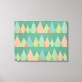 Southwest Geo Step | Blauwgroen driehoekspatroon Canvas Afdruk (Voorkant)