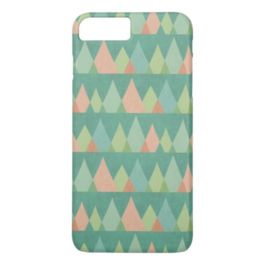 Southwest Geo Step | Blauwgroen driehoekspatroon Case-Mate iPhone Case (Achterkant)