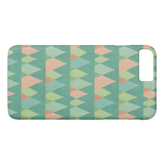 Southwest Geo Step | Blauwgroen driehoekspatroon Case-Mate iPhone Case (Achterkant (Horizontaal))