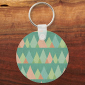 Southwest Geo Step | Blauwgroen driehoekspatroon Sleutelhanger (Voorkant)