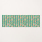 Southwest Geo Step | Blauwgroen driehoekspatroon Yogamat (Voorkant (horizontaal))