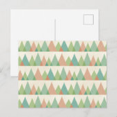 Southwest Geo Step | Blauwgroen en Koraaldriehoeke Briefkaart (Voorkant / Achterkant)