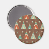 Southwest Geo Step | Blauwgroen theepatroon Magneet (Voorkant / Achterkant)